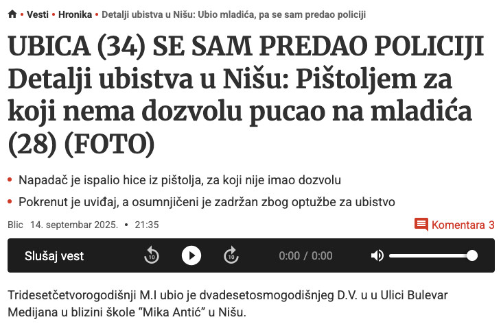 Serbia-avmp/Detalji-ubistva-u-Nisu_-Ubio-mladica-pa-se-sam-predao-policiji---Blic