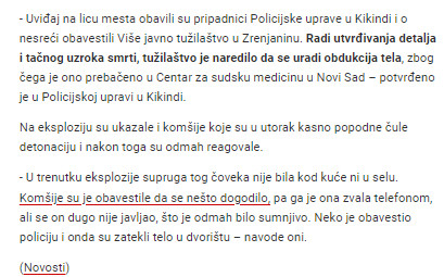 Serbia-avmp/Detalji-uzasa-u-Kikindi_-Muskarac-se-razneo-rucnom-bombom_1