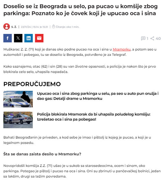 Serbia-avmp/Doselio-se-iz-Beograda-u-selo-pa-pucao-u-komsije-zbog-parkinga_-Poznato-ko-je-