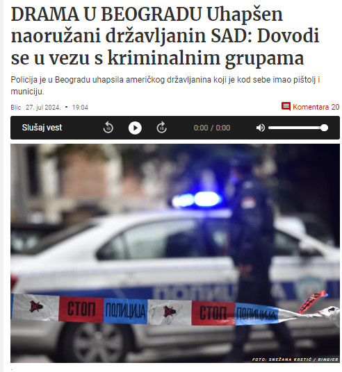 Serbia-avmp/Drama-u-Beogradu_-Uhapsen-naoruzani-americki-drzavljanin---Blic