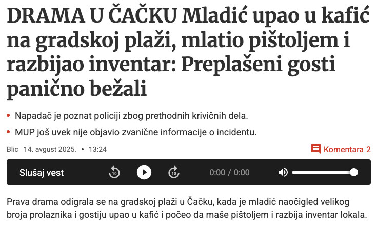 Serbia-avmp/Drama-u-Cacku_-Mladic-upao-u-kafic-na-gradskoj-plazi-mlatio-pistoljem-i-razbij