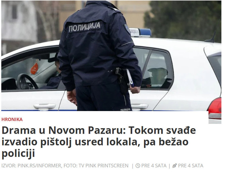 Serbia-avmp/Drama-u-Novom-Pazaru_-Tokom-svade-izvadio-pistolj-usred-lokala-pa-bezao-polici_1