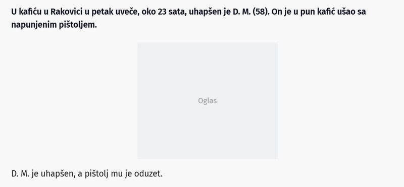 Serbia-avmp/Drama-u-Rakovici-Usao-u-pun-kafic-sa-napunjenim-pistoljem-policija-ga-odmah-uhapsila_1