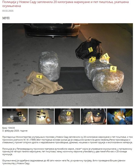 Serbia-avmp/Drugs-pistols