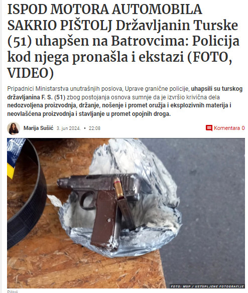 Serbia-avmp/Drzavljanin-Turske-51-uhapsen-na-Batrovcima_-Policija-kod-njega-prosla-pistolj