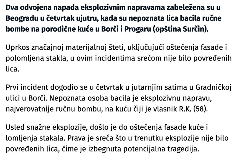 Serbia-avmp/Dva-bombaska-napada-u-jednom-danu_-Baceni-eksplozivi-na-kucu-u-Borci-i-Surcinu_1