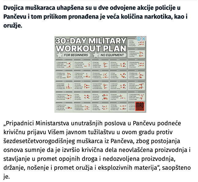 Serbia-avmp/Dvojica-dilera-uhapsena-u-Pancevu-pronadena-droga-i-oruzje