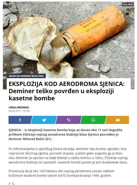 Serbia-avmp/Eksplozija-kod-aerodroma-Sjenica