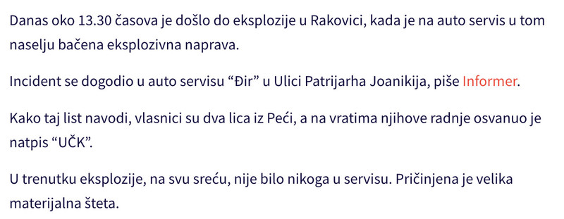 Serbia-avmp/Eksplozija-u-Rakovici_-Na-auto-servis-bacena-eksplozivna-naprava-pricinjena-ve_1