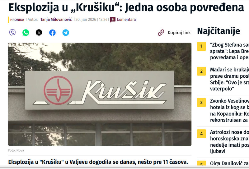 Serbia-avmp/Eksplozija-u-_Krusiku__-Jedna-osoba-povredena