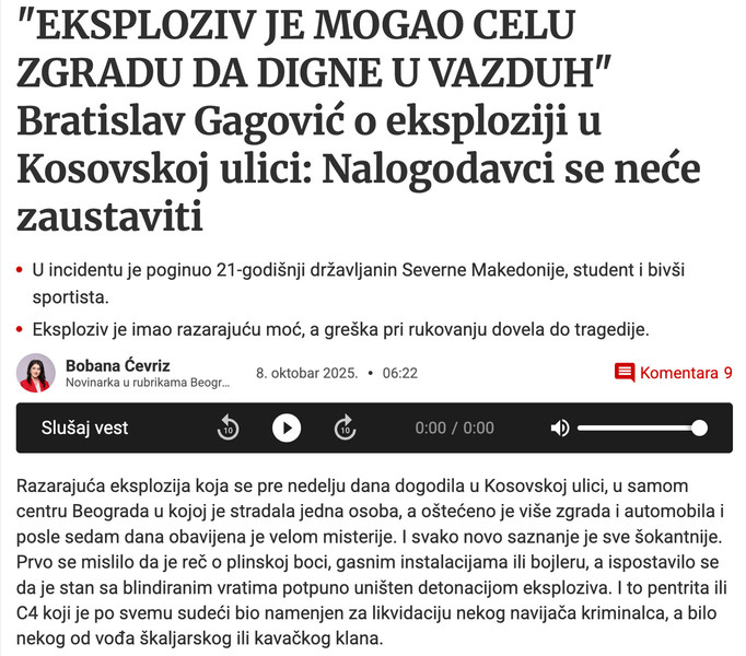 Serbia-avmp/Eksploziv-aktiviran-u-Kosovskoj-ulici-je-mogao-celu-zgradu-da-digne-u-vazhuh--