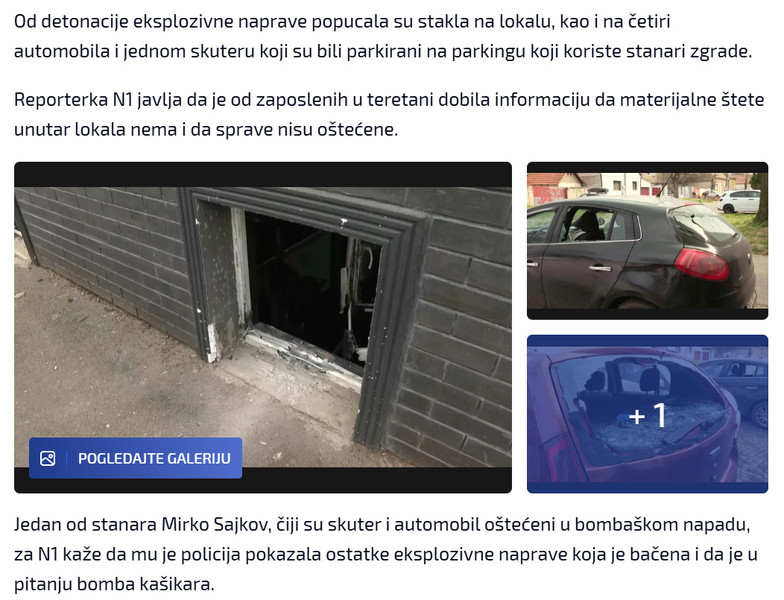 Serbia-avmp/FOTO-VIDEO-Bomba-bacena-na-teretanu-u-Zemunu-Popucala-stakla-na-lokalu-i-okolnim-vozilima_2