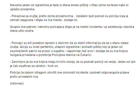 Serbia-avmp/HAOS-NA-CUKARICI_-Nasilnici-pretili-prolaznicima-pistoljem-policija-munjevito-