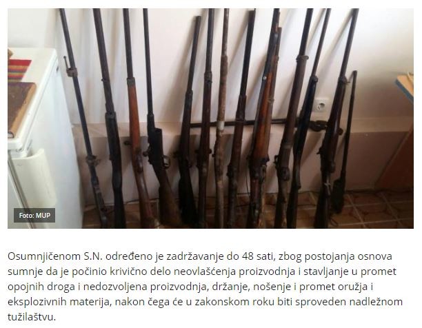 Serbia-avmp/Hapsenje-u-Boru_-Puske-pistolji-bombe-meci-droga_2