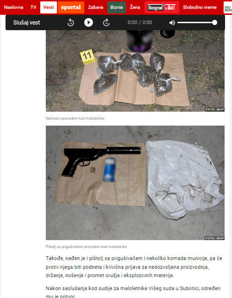 Serbia-avmp/Hapsenje-u-Subotici_-Policajci-kod-tinejdzera-pronasli-kilogram-marihuane-i-pi_1