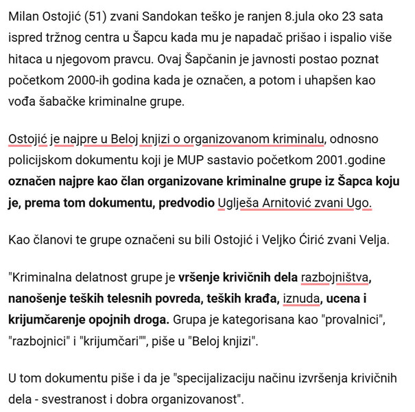 Serbia-avmp/IZRESETANI-SANDOKAN-ROBIJAO-ZBOG-UBISTVA-SARADNIK-MU-POGINUO-TOKOM-POSTAVLJANJA-BOMBE-Ko-je-Milan-Ostojic-bivsi-voda-sabacke-grupe
