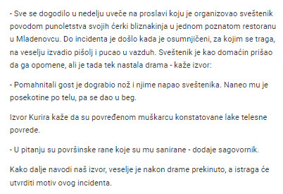 Serbia-avmp/Incident-na-punoletstvu-u-Mladenovcu_-Gost-nozem-napao-svestenika-koji-je-slav_1