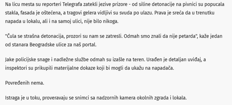 Serbia-avmp/Jos-jedan-bombaski-napad-u-Beogradu-Razneta-pivnica-u-Zemunu_1