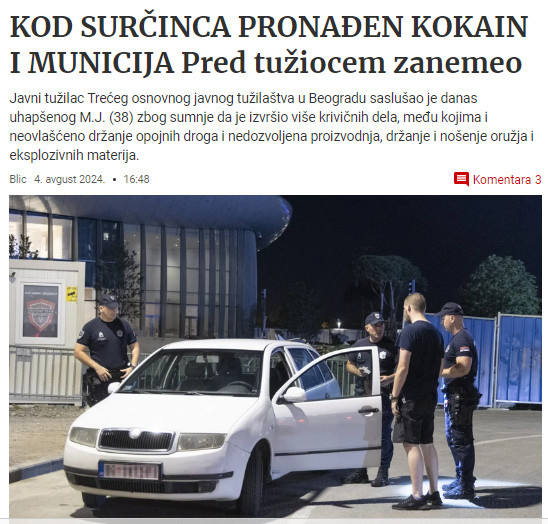 Serbia-avmp/Kod-Surcinca-pronaden-kokain-i-municija_-1