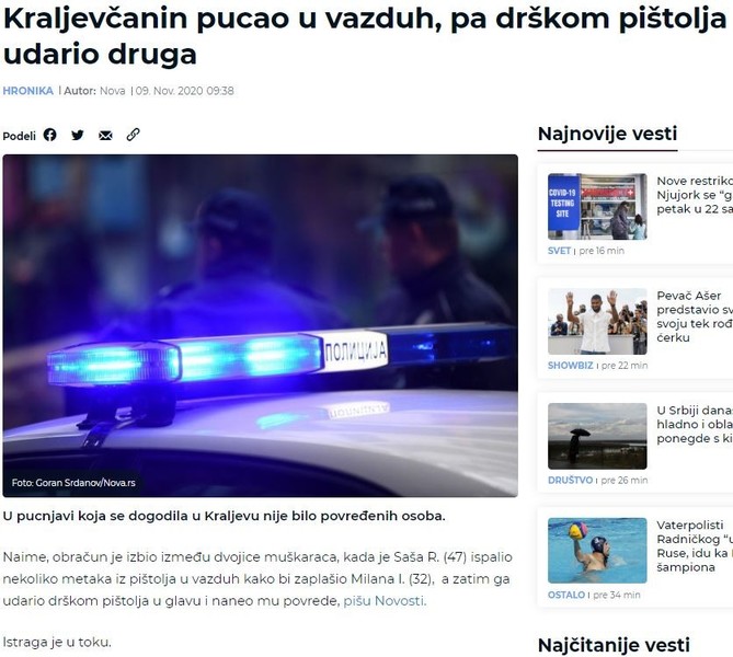 Serbia-avmp/Kraljevcanin-pucao-u-vazduh-pa-drskom-pistolja-udario-druga