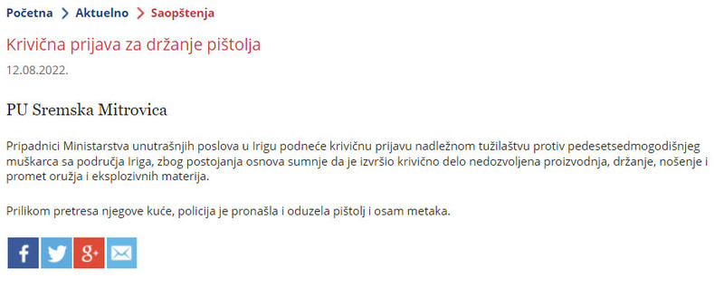 Serbia-avmp/Krivicna-prijava-za-drzanje-pistola