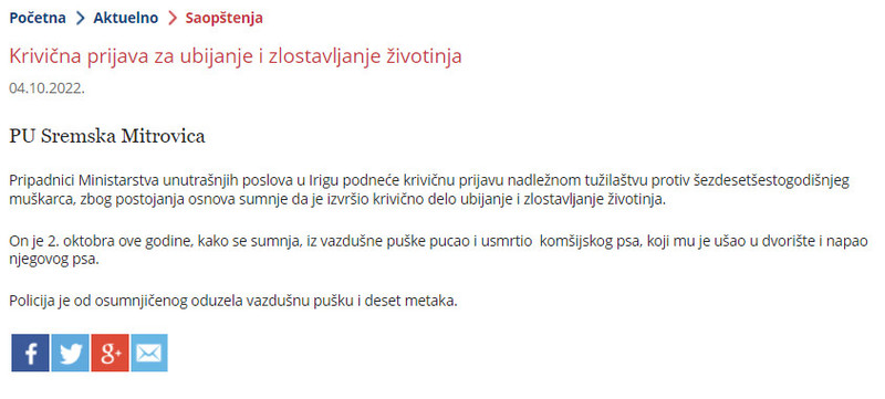 Serbia-avmp/Krivicna-prijava-za-ubijanje-i-zlostavlanje-zivotinja