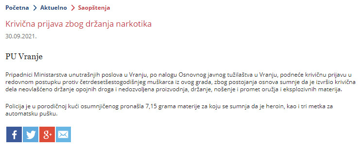 Serbia-avmp/Krivicna-prijava-zbog-drzanja-narkotika