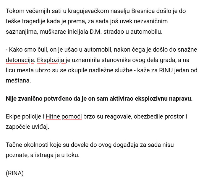 Serbia-avmp/MUSKARAC-POGINUO-U-EKSPLOZIJI-AUTOMOBILA-Horor-u-Kragujevcu-Usao-u-vozilo-a-onda-se-zacula-SNAZNA-DETONACIJA_1