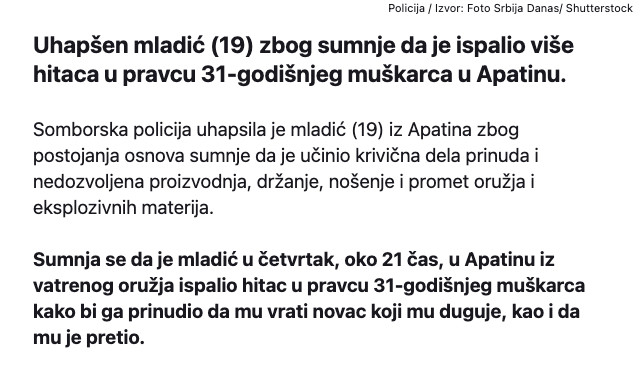 Serbia-avmp/Mladic-19-ispalio-hitac-u-muskarca-iz-besmislenog-razloga_-Policija-u-Apatinu-_1