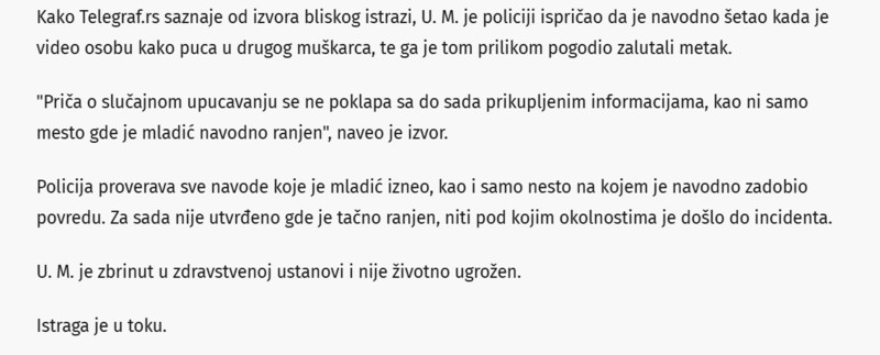 Serbia-avmp/Mladic-19-upucan-u-nogu-policajcima-ispricao-sumnjivu-pricu-Misterija-ranjavanja-u-Beograd_2