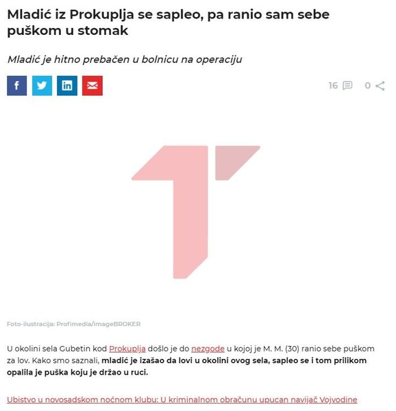 Serbia-avmp/Mladic-iz-Prokuplja-se-sapleo-pa-ranio-sam-sebe-puskom-u-stomak