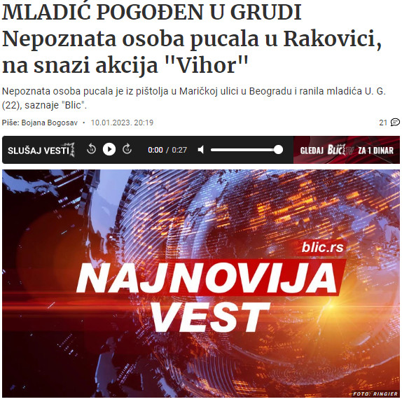Serbia-avmp/Mladic-pogodjen-u-grudi-nepoznata-osoba-pucala-u-Rakovici