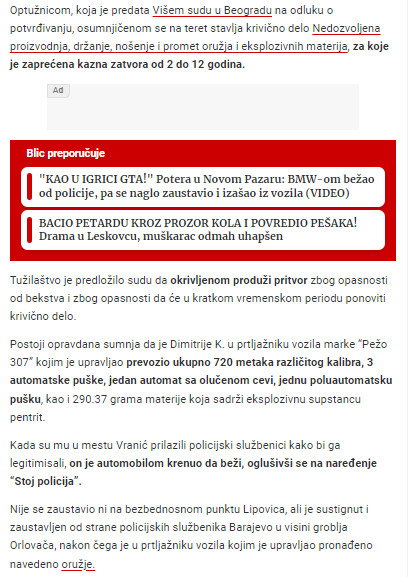 Serbia-avmp/Mladic-u-gepeku-imao-720-metaka-i-tri-puske-pa-bezao-od-policije_-Podignuta-op_1