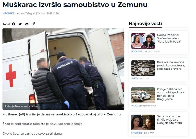 Serbia-avmp/Muskarac-izvrsio-samoubistvo-u-Zemunu