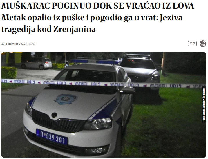 Serbia-avmp/Muskarac-poginuo-dok-se-vracao-iz-lova