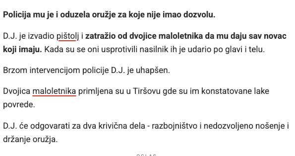 Serbia-avmp/Muskarac-u-Rakovici-uperio-pistolj-u-dvojicu-mladica-ubrzo-su-se-zacule-sirene_1