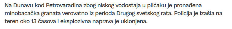 Serbia-avmp/Na-Dunavu-kod-Petrovaradina-pronadena-minobacacka-granata-Na-istom-mestu-nesto-ranije-izronila-i-avio-bomba_2