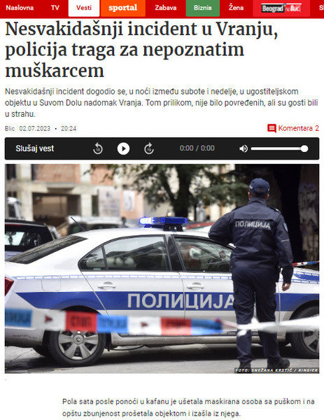 Serbia-avmp/Naoruzan-i-sa-maskom-prosetao-kafanom-u-Vranju-i-izasao-policija-traga-za-mus