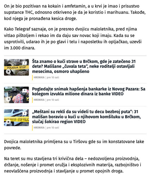 Serbia-avmp/Navijac-Partizana-koji-je-presreo-maloletnike-u-Rakovici-pretio-im-pistoljem-i_1