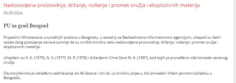 Serbia-avmp/Nedozvolena-proizvodnja-drzanje-nosenje-i-promet-oruzja-i-eksplozivnih-materij_6