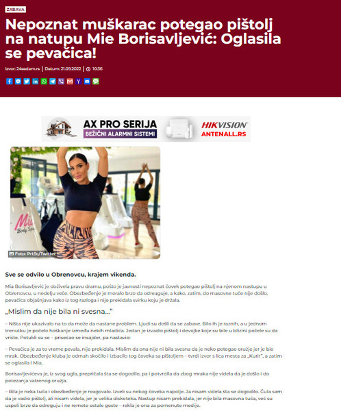 Serbia-avmp/Nepoznat-muskarac-potegao-pistolj-na-natupu-Mie