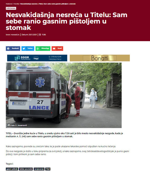 Serbia-avmp/Nesvakidasnja-nesreca-u-Titelu_-Sam-sebe-ranio-gasnim-pistoljem-u-stomak