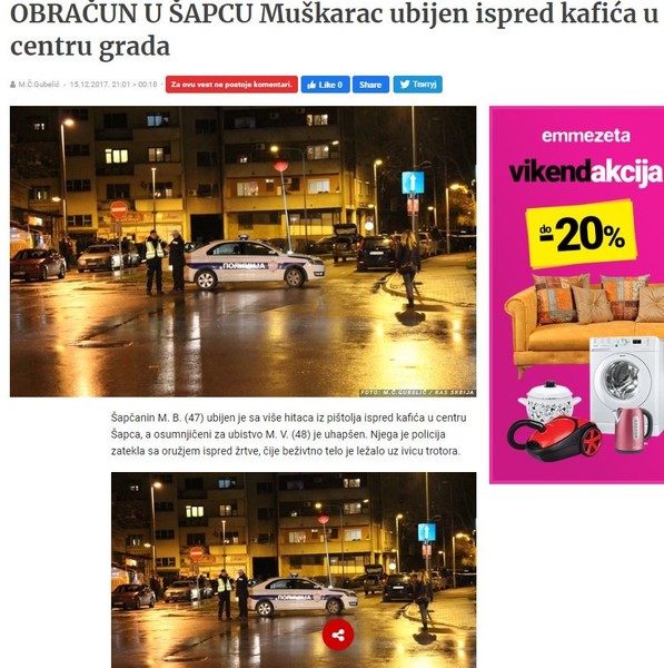 Serbia-avmp/OBRACUN-U-SAPCU-Muskarac-ubijen-ispred-kafica-u-centru-grada