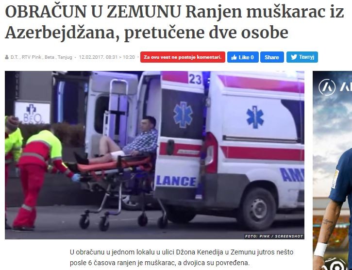 Serbia-avmp/OBRACUN-U-ZEMUNU-Ranjen-muskarac-iz-Azerbejdzana-pretucene-dve-osobe