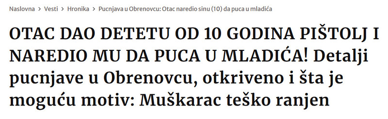 Serbia-avmp/OTAC-DAO-DETETU-OD-10-GODINA-PISTOLJ-I-NAREDIO-MU-DA-PUCA-U-MLADICA-Detalji-pucnjave-u-Obrenovcu-otkriveno-i-sta-je-mogucu-motiv-Muskarac-tesko-ranjen