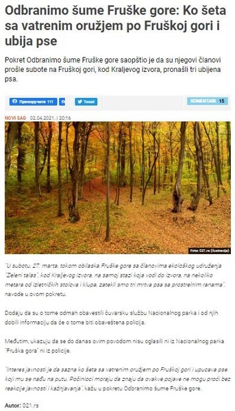 Serbia-avmp/Odbranimo-sume-Fruske-gore_-Ko-seta-sa-vatrenim-oruzjem-po-Fruskoj-gori-i-ubij