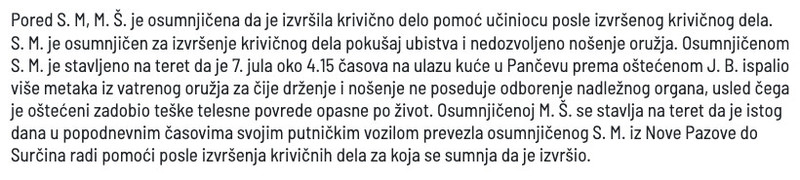 Serbia-avmp/Odreden-pritvor-osumnjicenom-za-pokusaj-ubistva-u-Pancevu