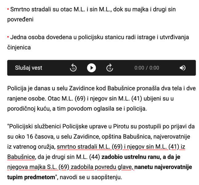 Serbia-avmp/Oglasio-se-MUP-o-ubistvu-kod-Babusnice_-Zena-ranjena-zvala-policiju---Blic1