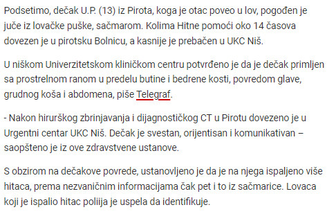 Serbia-avmp/Operisan-decak-koji-je-ranjen-u-lovu1