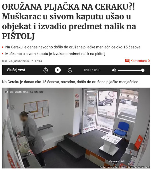 Serbia-avmp/Oruzana-pljacka-na-Ceraku_-Muskarac-u-sivom-kaputu-usao-u-objekat-i-izvadio-pr